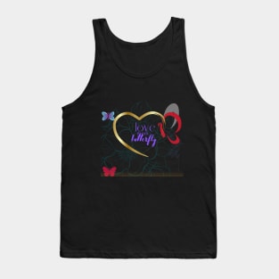 I love mom butterfly t shirt Tank Top